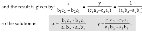 Simultaneous Linear Equations in two unknowns