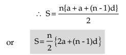 Sum of the first n terms of an A.P.
