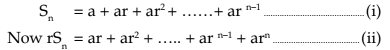 Sum of first n terms of a G.P.
