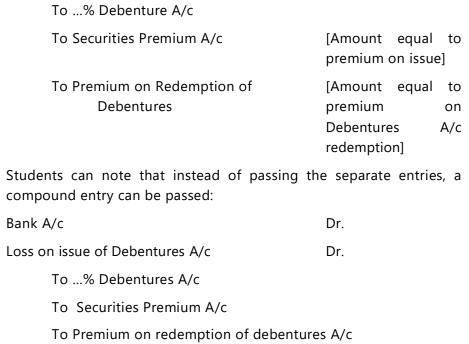 Unit 3: Issue of Debentures Chapter Notes | Accounting for CA Foundation