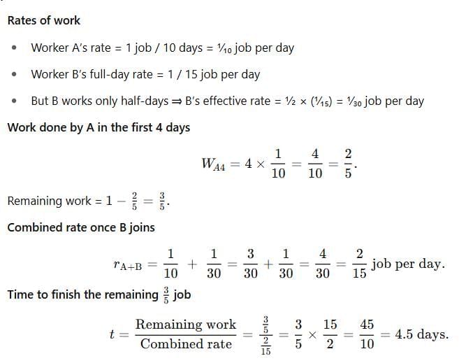 Sample Previous Year Questions: Time and Work | Quantitative for GMAT