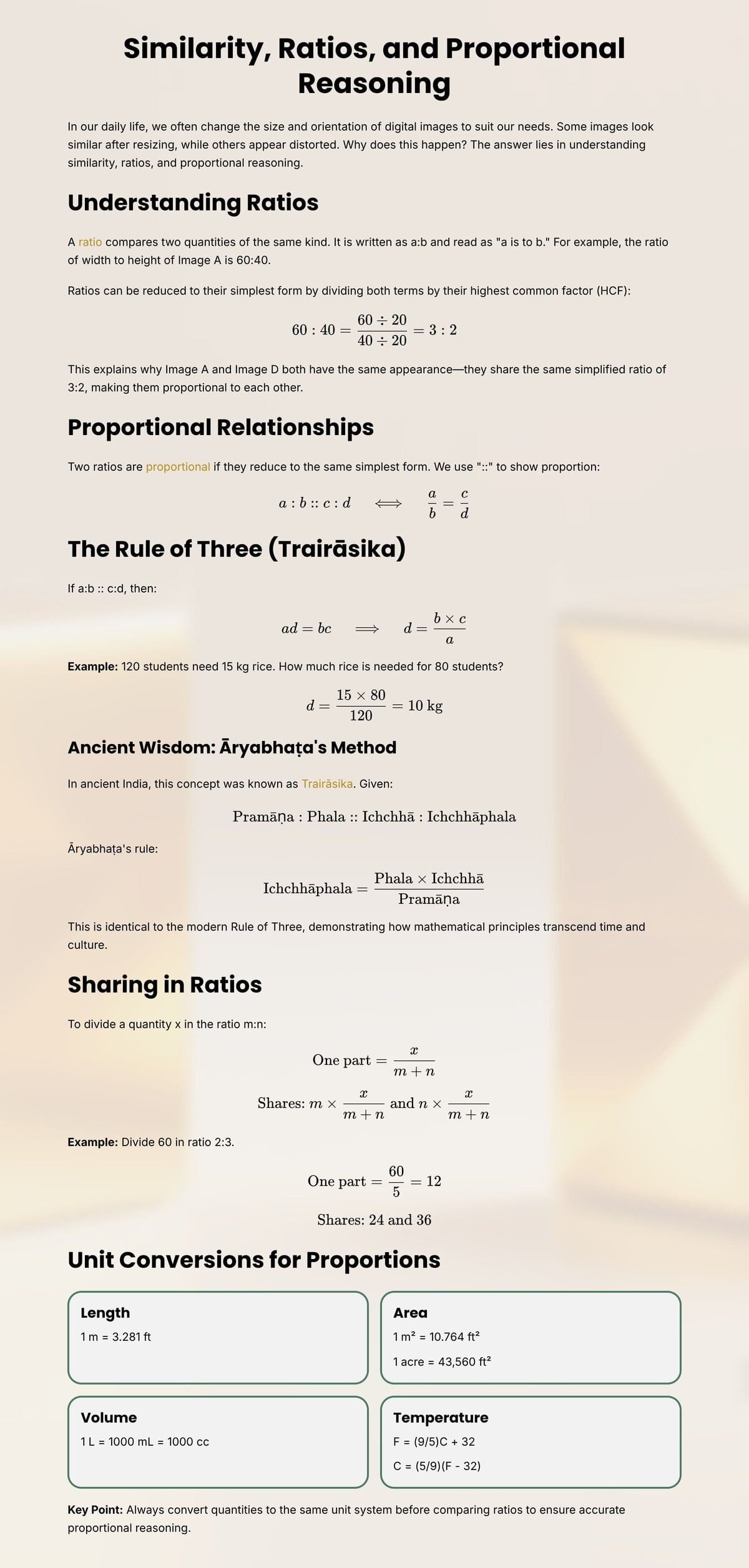 Infographics: Proportional Reasoning-1 | Mathematics Class 8- New NCERT (Ganita Prakash)