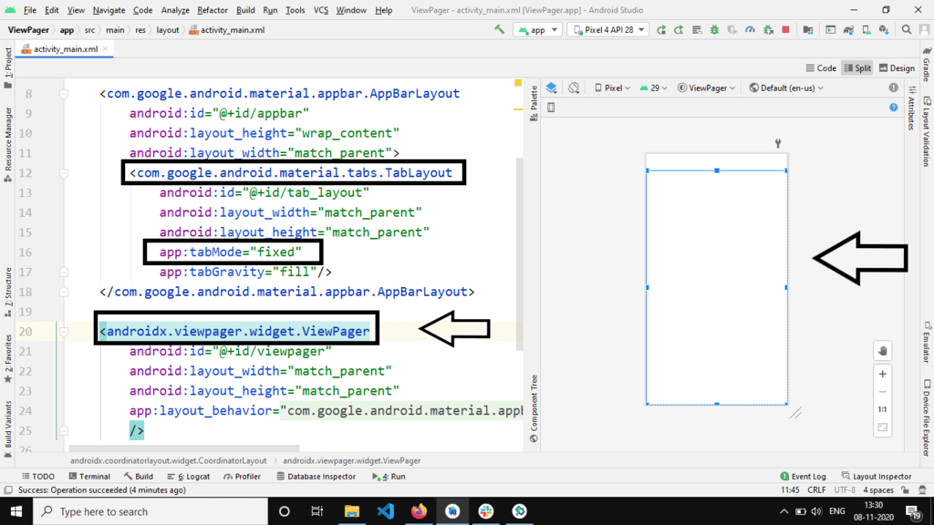 Step 2: Working with the activity_main.xml file