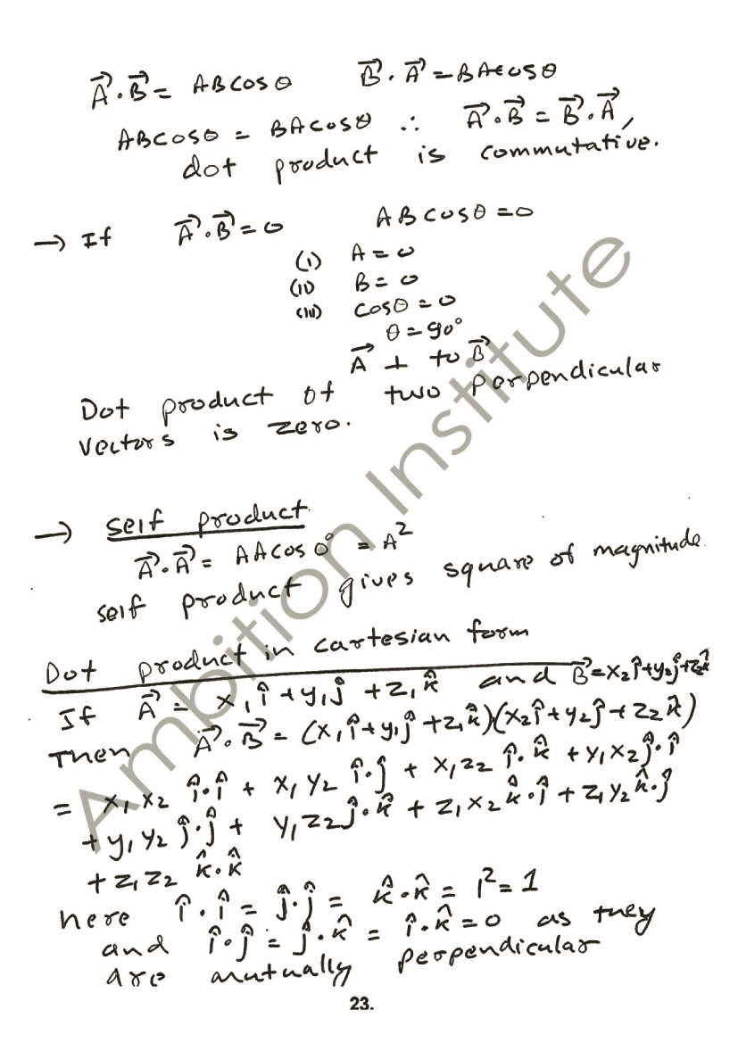 Scalar and Vector Theory Sheets, Class 12, Electrostatics (IIT and AIPMT) - Class 11