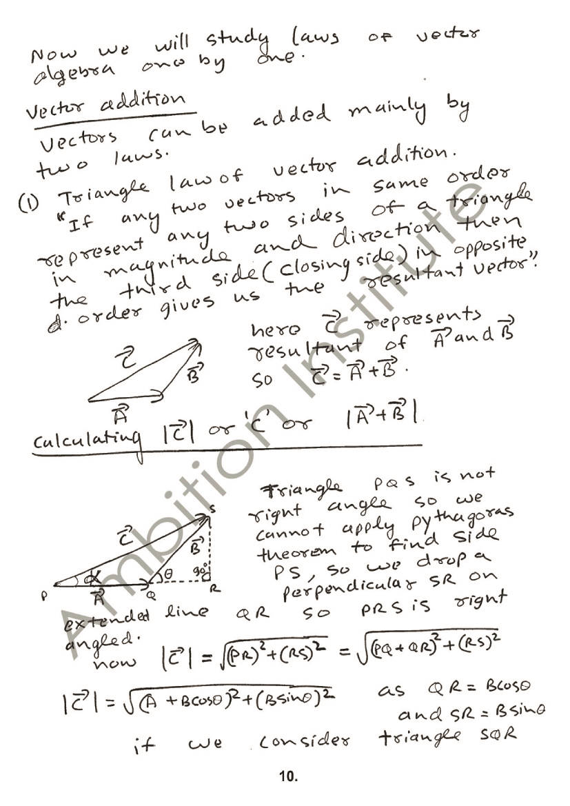 Scalar and Vector Theory Sheets, Class 12, Electrostatics (IIT and AIPMT) - Class 11