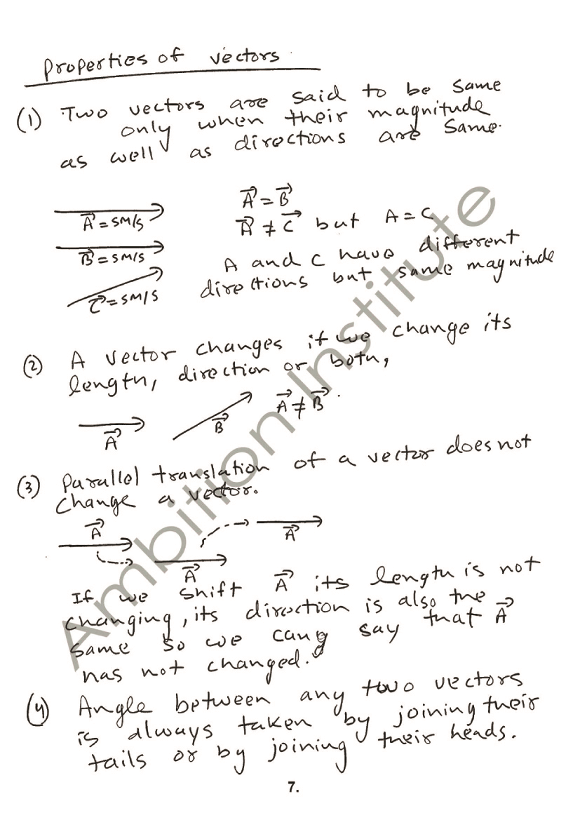 Scalar and Vector Theory Sheets, Class 12, Electrostatics (IIT and AIPMT) - Class 11