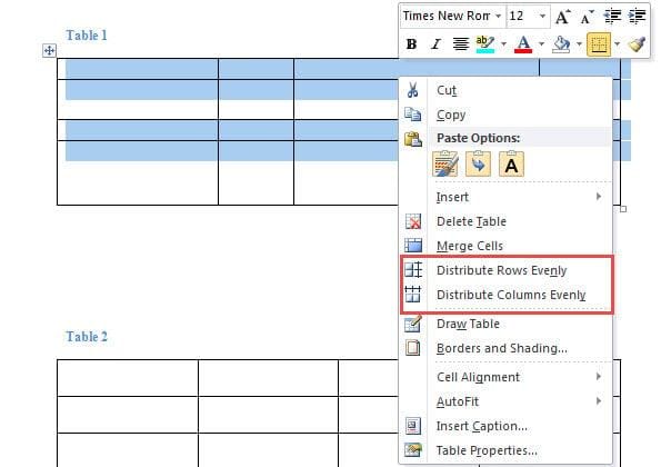 4 Effective Ways to Distribute Rows and Columns Evenly in Your Word Table - Data Recovery Blog