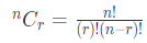 Permutation and Combination Formulas