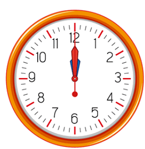 A first collision of the hands in a clock at midnight