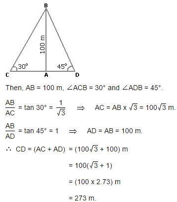 Heights and Distances: Solved Examples | Quantitative Aptitude (Quant) - CAT