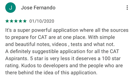 What users say about EduRev Infinity Package for CAT?