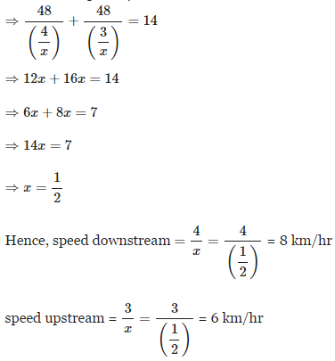 Boats and Streams - Examples (with Solutions), Logical Reasoning | Quantitative Aptitude (Quant) - CAT