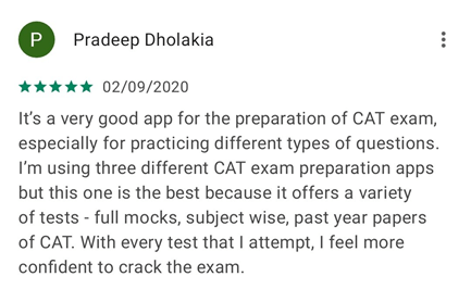 What users say about EduRev Infinity Package for CAT?