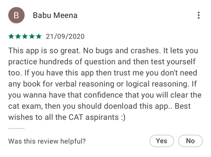 What users say about EduRev Infinity Package for CAT?