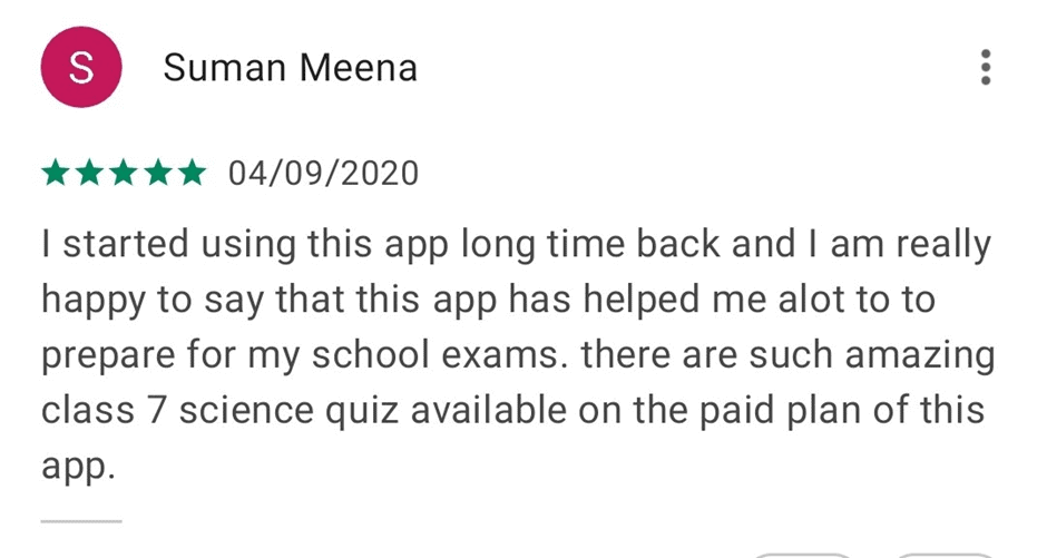 What users say about EduRev Infinity Package for Class 7 | Parent`s Guide to EduRev Infinity for Class 7