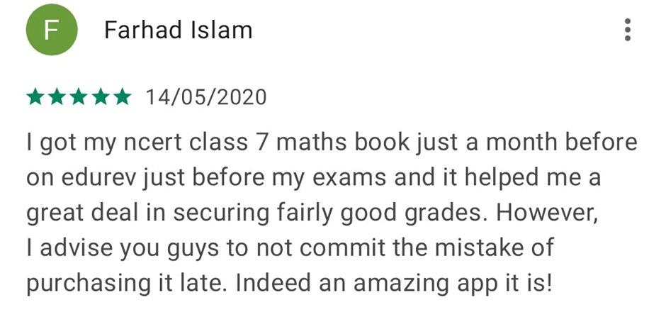 What users say about EduRev Infinity Package for Class 7 | Parent`s Guide to EduRev Infinity for Class 7