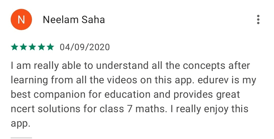 What users say about EduRev Infinity Package for Class 7 | Parent`s Guide to EduRev Infinity for Class 7