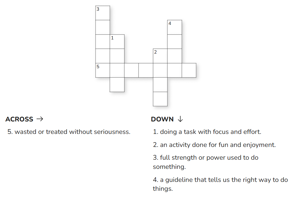 Class 4 English Worksheet Solutions Chapter 4 One Thing at a Time