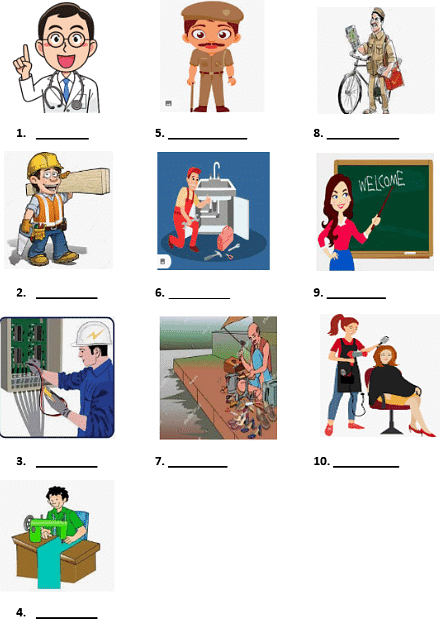 People Who Help Us - 2 Class 1 Worksheet EVS