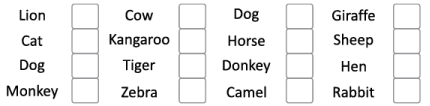 Animals Around Us - CBSE Worksheets- 1 Solutions