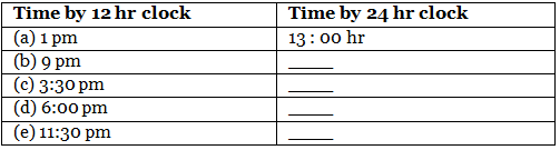 Class 4 Maths Worksheet Solutions Chapter 12 Ticking Clocks and Turning Calendar