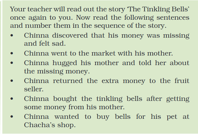 NCERT Solutions for Class 4 English Chapter 2 - The Tinkling Bells