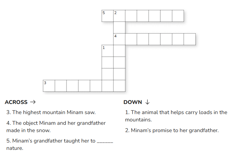 Class 4 English Worksheet Solutions Chapter 11 A Journey to the Magical Mountains