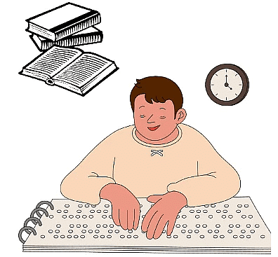 Braille Blind Child