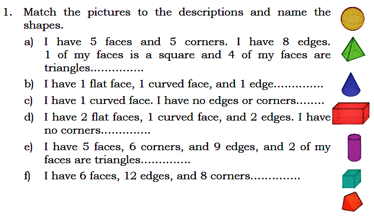 NCERT Solutions for Class 4 Maths Chapter 1 - Shapes Around Us