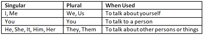 Nouns and Pronouns Chapter Notes | English Olympiad Class 4