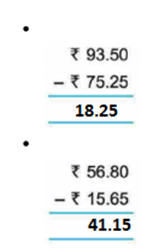 Class 3 Maths - Money - CBSE Worksheets Solutions