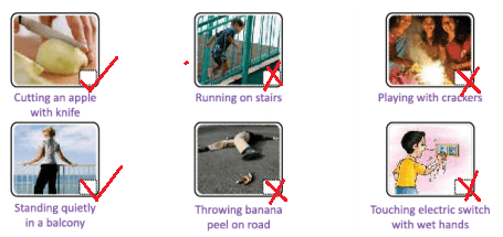 Being Safe - 1 Class 1 Worksheet Science