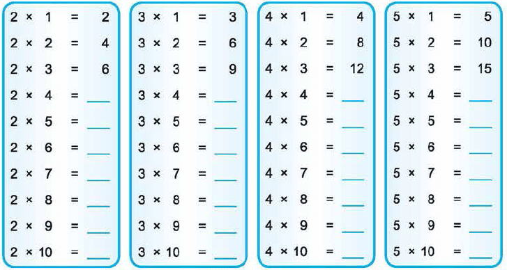 Class 3 Maths - Multiplication - CBSE Worksheets