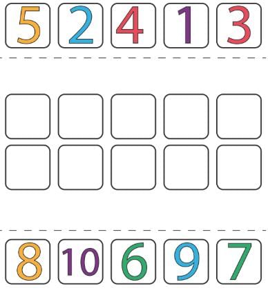 Numbers from One to Nine - 1 Class 1 Worksheet Maths