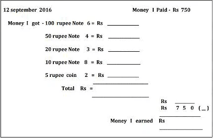 Worksheet: The Junk Seller - 1 | Mathematics for Class 4: NCERT