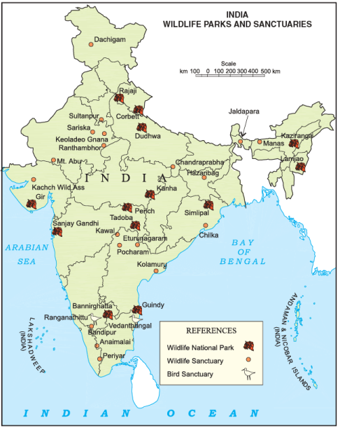 India – Wildlife Parks and Sanctuaries