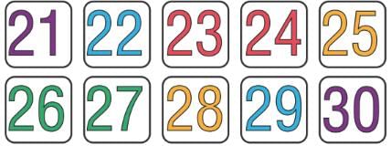 Numbers from Twenty-one to Fifty - 2 Class 1 Worksheet Maths