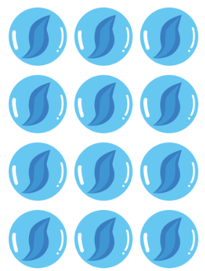 3 rows of 4 marbels in each row