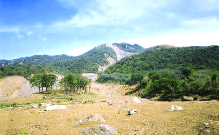 Barren hill slopes cause landslides