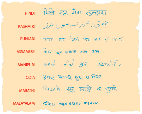 Each language has a set of letters in which it is written. This set of letters is called script.
