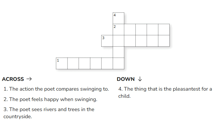 CBSE Worksheet Class 4 English Chapter 10 - The Swing Free Download