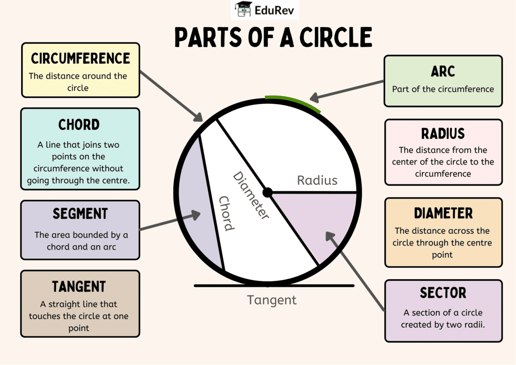 Infographics: Parts of Circle | Mathematics for Class 5