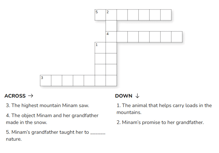 CBSE Worksheet Class 4 English Chapter 11 - A Journey to the Magical Mountains Free Download