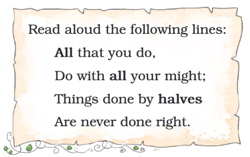 NCERT Solutions for Class 4 English Chapter 4 - One Thing at a Time