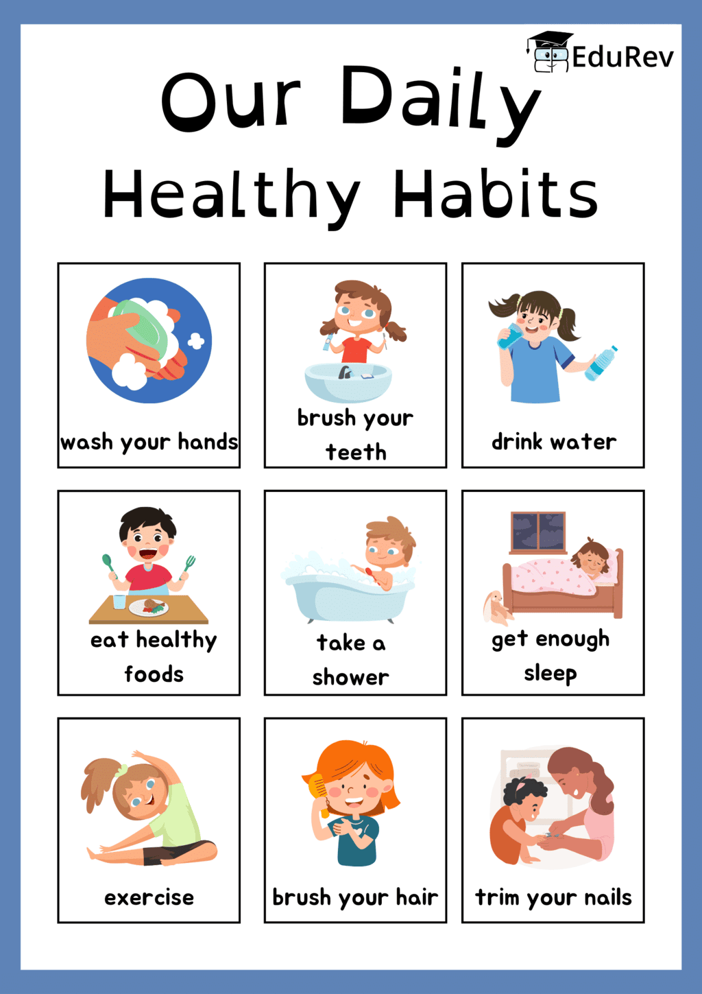 Printable Poster : Health is Wealth | Science for Class 1