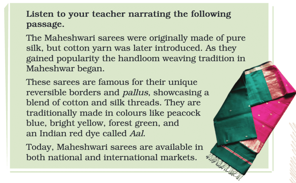 NCERT Solutions for Class 4 English Chapter 12 - Maheshwar