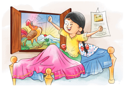 Worksheet: रीना का दिन | Worksheets with solutions for Class 1