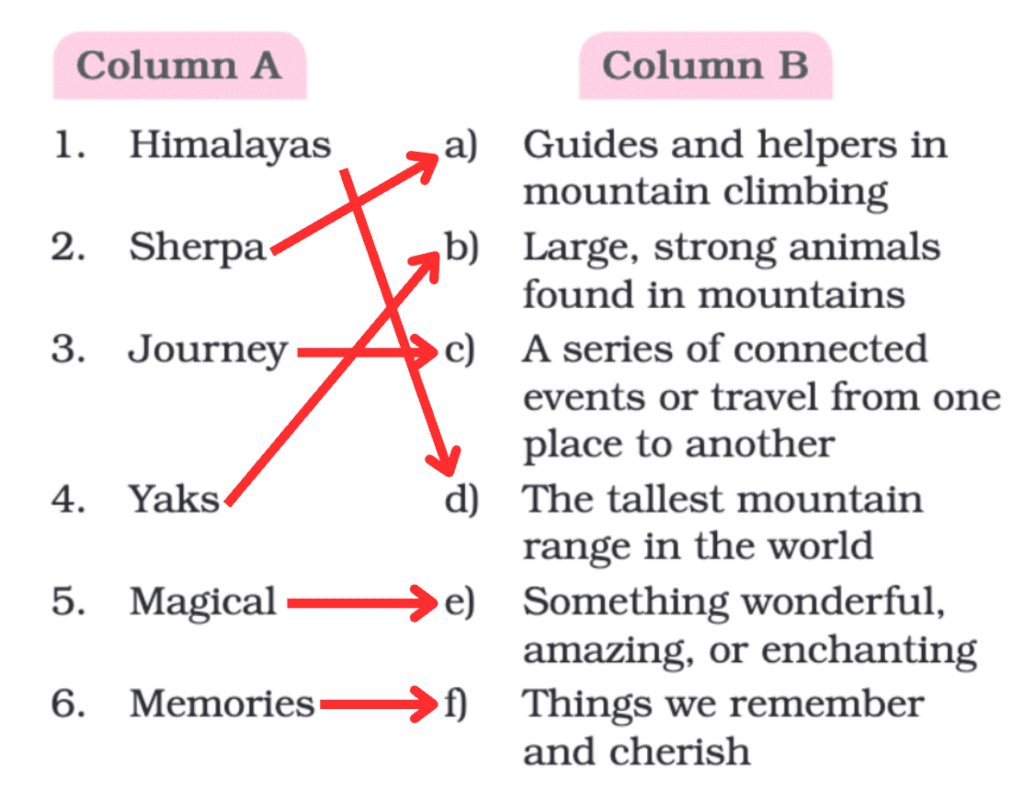 NCERT Solutions for Class 4 English Chapter 11 - A Journey to the Magical Mountains