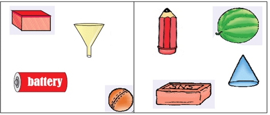 Shapes and Space Class 1 Worksheet Maths Chapter 1