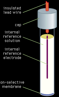 Figure 4: An ion-selective electrode for use in potentiometric measurements.